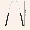 1PC Reusable Stainless Steel Tongue Scraper With Comfort Grip Handle Oral Care Tool, Tongue Cleaner Tongue Scraper.