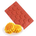 DIY Cute Round Waffle Making Mold Practical Chocolate Making Tool Aroma Candle Silicone Mold Food Grade Silicone Baking Supplies.