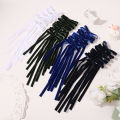 20Pcs random color nylon ribbon hair bows hairclips girls ponytail hairgripes simple fashion head clips Long tassel hair clip. 