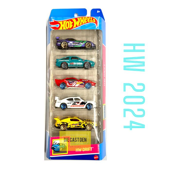 Hot Wheels Drift Dodge Charger Ford Mustang in Pack of 5