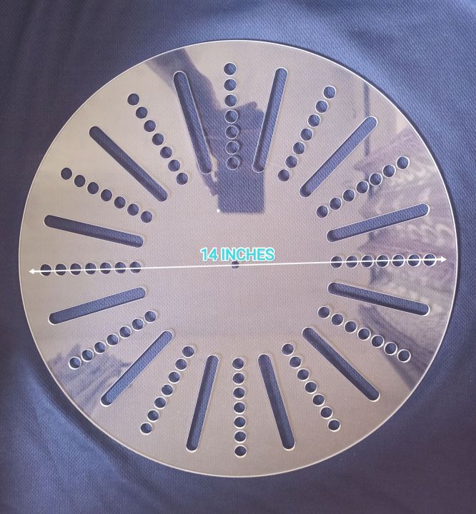 clock stencil |14 inches acrylic clock stencil for resin clock |measuring tool |clock accessories