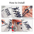 Tieless Elastic Shoe Laces No Tie Shoelaces Round Shoelace Sneakers for Kids and Adult with Strong Lock and Speed Shoestrings. 