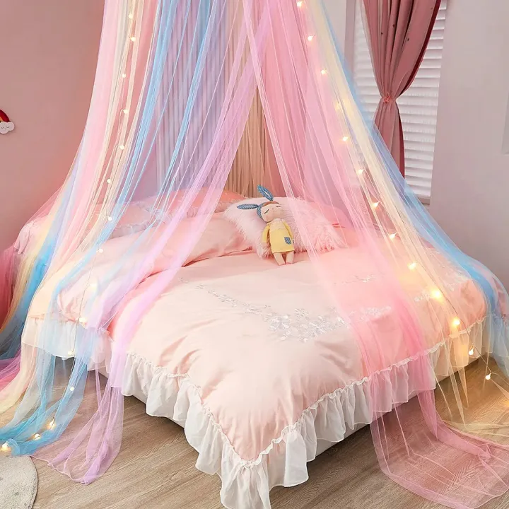 Rainbow%20Bed%20Canopy%20Polyester%20Mosquito%20Net%20Princess%20Bed%20Curtains%20from%20Ceiling%20Bedroom%20Decor%20for%20Girls%20-%20Image%205