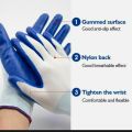 1 Pair Rubber Coated Working Safety Hand Gloves, Use For Bike Riding, Construction, Farm Work, Household, Anti Slip Work, ETC.