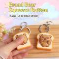 Cute Soft Mini Steamed Bun Keychain Slow Rebound Stress Relief Squeeze Decompression Clicker Toy. 