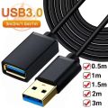 3/2/1/0.5M USB3.0 Extension Cable High Speed Data Sync Extender Cord Wire USB 3.0 2.0 Fast Transfer Cables for Smart TV PS4 Xbox.