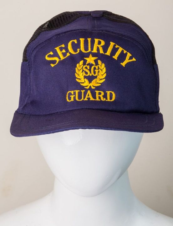 security guard uniform cap in black and navy colour.