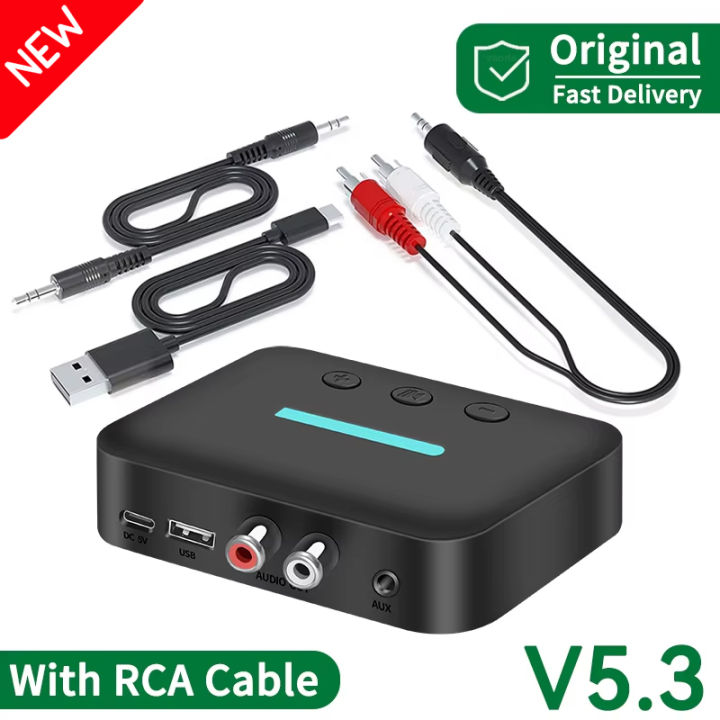 USB%20Bluetooth%205.3%20Audio%20Receiver%20Adapter%20Wireless%20Stereo%20Music%203.5mm%20AUX%20R/L%20RCA%20Support%20U-Disk%20Playback%20For%20Desktop%20Speaker%20Amp%20-%20Image%207