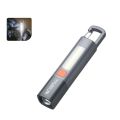 Smiling Shark SD1023 LED Multifunctional Flashlight with Hook Camping Light USB Rechargeable Zoomable. 