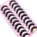 10 Pairs Cat Eye Lashes Faux Mink Eyelashes Winged End Eye Elongated Eyelashes Fake Lashes Soft Natural Long Full Strip Lashes. 