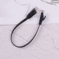 1Pcs Black cable rj45 ethernet 10 inch 25cm network cat patch cord internet cat6 wire.
