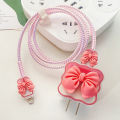 Changeable Charging Head Protective Cover Pink Lightweight Charger Protector For Iphone Portable Cute Mobile Phone Charger Cover. 