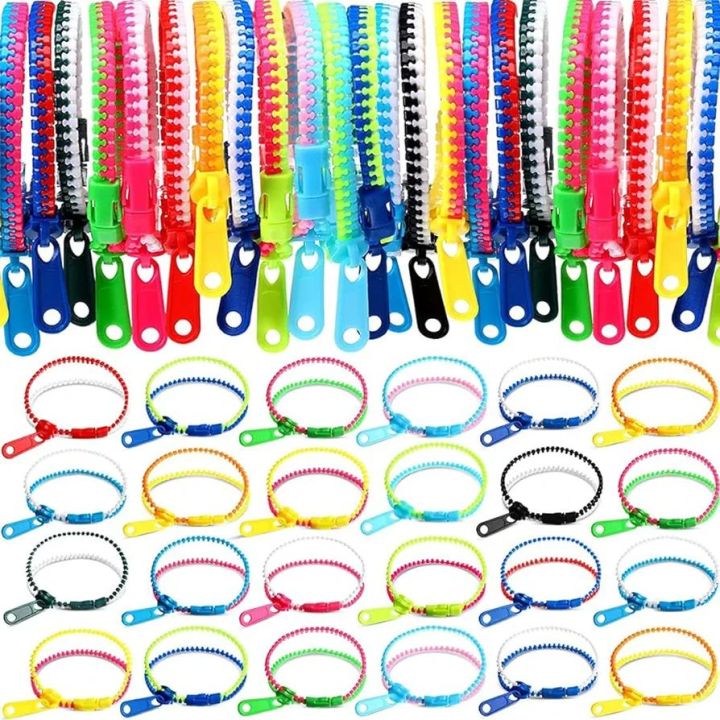 Zipper Bracelets, Friendship Zip Bracelets for Kids, Birthday, Party Gifts for Boys Girls