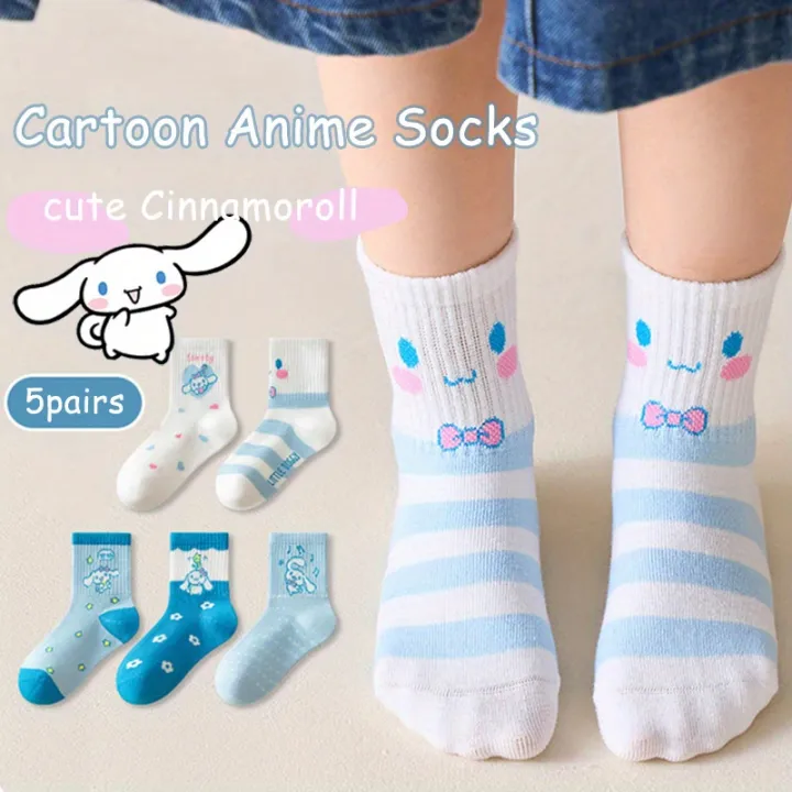 5%20Pairs%20Cinnamoroll%20Kids%20Socks,%20Cute%20Cartoon%20Cotton%20Crew%20Socks%20for%20Girls%20-%20Image%202