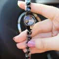 Women's Quartz Watch Elegant Diamond Mirror Face Tungsten Steel Timepiece, Lightweight and for Daily Use. 