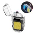 3 In 1 Lighter Waterproof Rechargeable Flashlight, Multifunctional Dual Arc Electric Plasma. 