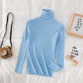 Autumn Winter Turtleneck Women Pullover Sweater Basic Solid Slim Fit Stretch Soft Ribbed Knitted Top Casual Woman Sweaters. 