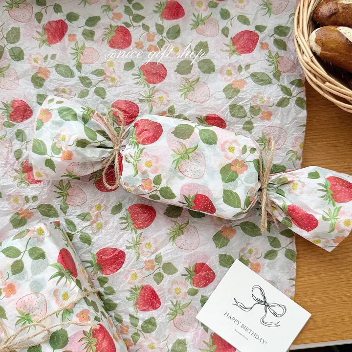 10/20pcs%20Strawberry%20Pattern%20Tissue%20Paper%20%20Wrapping%20Paper%20Party%20Birthday%20Decoration%20Paper%20DIY%20Flower%20Wrapping%20Paper%20-%20Image%202