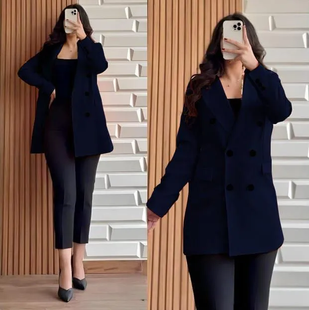 Womens%20casual%20Blazer%20,%20double%20button%20top%20coat%20%20double%20fleece%20%20in%205%20beautiful%20colours%20-%20Image%203