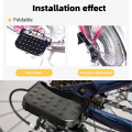 Universal Mountain Bike Electric Bike Folding Footrest with Elastic Spring, Oversized Design, Rust-Resistant Paint Finish.