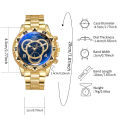 2Pcs/set Men's Watch Fashion Big Dial Male Business Dress Quartz Wrist Watch with Necklace.