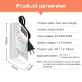 AA  AAA Battery Fast Charger 220V Ni-Cd 4 Slots Rechargeable Smart Charger US / EU Plug for 1.2V Battery Charging With Cover. 
