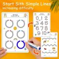 Children's Erasable Pen and Eraser Handwriting Practice Book Reusable Writing Workbook for School Practice Workbook. 
