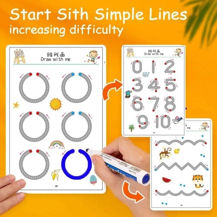 Children's%20Erasable%20Pen%20and%20Eraser%20Handwriting%20Practice%20Book%20Reusable%20Writing%20Workbook%20for%20School%20Practice%20Workbook%20-%20Image%204