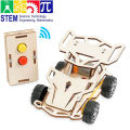 Wooden DIY RC Car Kit - STEM Building Toy with Remote Control, Racing Car Science Project for Kids & Teens . 