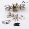 High quality simple installation stainless steel round copper ball lock cylinder door knob lock cylinder. 