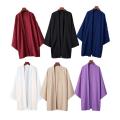 Summer Men Black Robe Samurai Clothing Solid Color Loose Asian Traditional Costume Beach Japanese Kimono Cloak Sunscreen Coat.