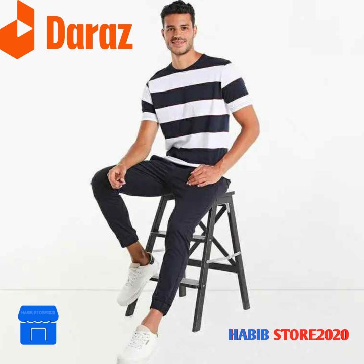 premium quality Staipe/Check cotton T-shirt for men. Cotton staipe Tshirt