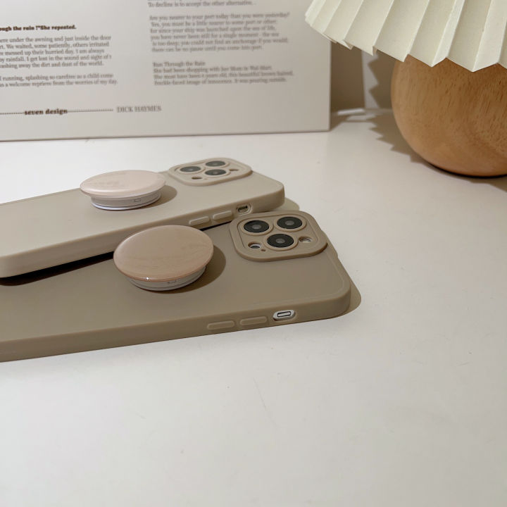 Retro%20Solid%20Color%20Matte%20With%20Holder%20Case%20For%20iPhone%2015%2014%2013%2012%2011%20Pro%20Max%207%208%20Plus%20XS%20X%20XR%20SE%202%20Mini%20Soft%20Silicone%20Bumper%20Cover%20-%20Image%205