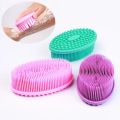 Silicone Body Scrubber Bath Shower Sponge Dry Bath Brush for Body Massager Bast Exfoliating Silicone Bathing Scrubber Body Brush.