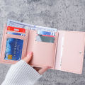 Cute Bow Wallet Women Sweet Color Style Floral Purse Card Holder for Girl Portable Travel Cash Coin Photo Card Bag..
