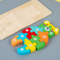 Montessori Wooden Toddler Puzzles for Kids Montessori Toys for Toddlers 2 3 4 Years Old for Toddler Dinosaur Toy.