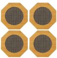 6 Pcs Tea Mat Different Shapes Heat Resistance insulated Bamboo Placement Heat pad heat mat bowls kettles coasters  Wooden Tea mat. 