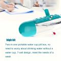 Portable Water Bottle With Built-in Pill Box for Medicines, Vitamins, Perfect for Outdoor, Gym, Fitness, Camping and Traveling. 