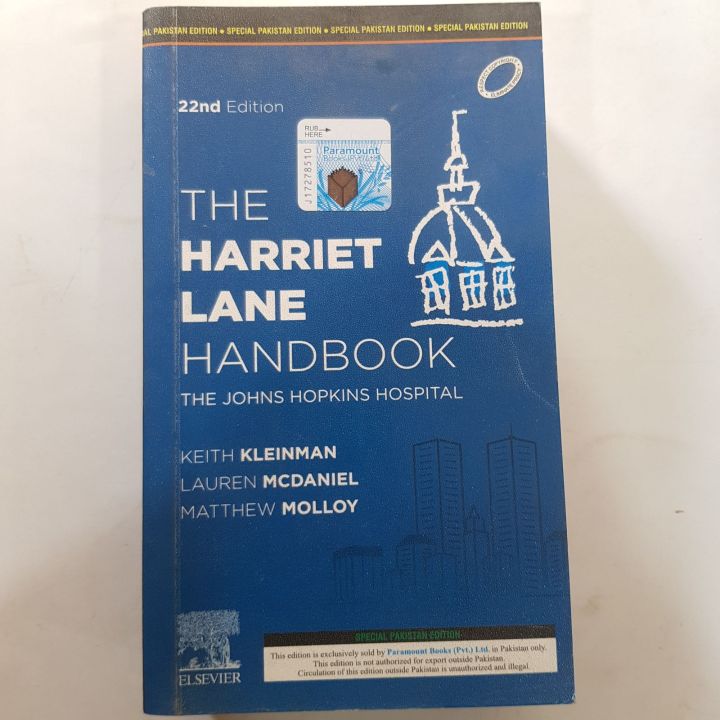THE HARRIET LANE HANDBOOK 22ND EDITION BY KEITH KLEINMAN