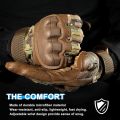 Full Finger Gloves TouchScreen PU Leather Combat Shooting Hunting Airsoft Hiking Work Cycling Anti-skid Protective Gear.