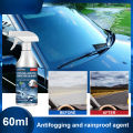 Car Glass Waterproof Coating Agent 60ml Auto Windshield Rainproof Agent Anti Fog Spray Portable for Windshield Rearview Mirror. 