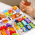 Montessori Toy Wooden jigsaw Puzzle Creative 3D Puzzle for Children's Intelligence Development Ealy Educational Toy For Children. 