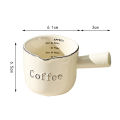 Ceramic Espresso Coffee Measuring Cup With Scale Extraction Cup Milk Cup Milk Pitcher With Handle Latte Mixer Scale Measure Mugs. 