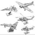 Plane 3D Metal Puzzle Model Kit DIY Laser Cut Puzzles Jigsaw Toy For Children.