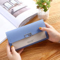 New Korean Style Women's Wallet Women's Clutch Long Wallet Buckle Multi-Card Slot Coin Purse.