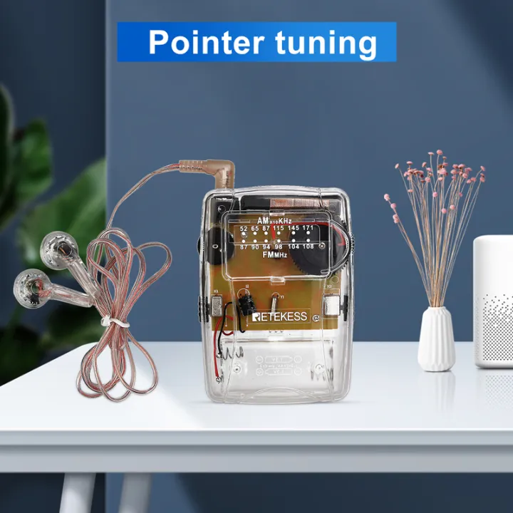 RETEKESS%20TR624%20Transparent%20Portable%20Radio%20AM%20/%20FM%20Pointer%20Tuning%20Support%20Headphones,%20Used%20for%20Church%20Conference%20Museum%20Guide%20-%20Image%205