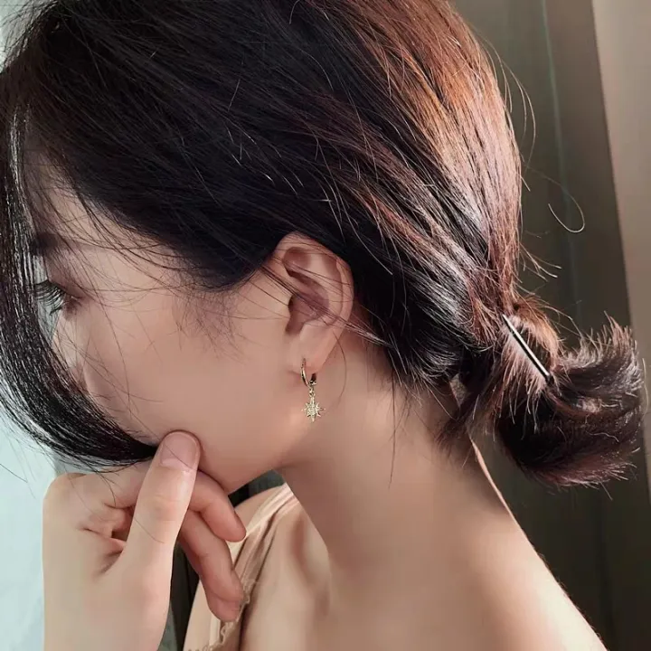 VENTFILLE%20925%20Sterling%20CZ%20Star%20Moon%20Asymmetric%20Hoop%20Earrings%20for%20Women%20Girls%20Gold%20Silver%20Color%20Party%20Jewelry%20s%20-%20Image%204