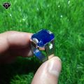 Genuine Blue Neelam Emerald Cut Neelam Ring 925 Sterling Silver – Astrology Approved Neelum Stone, Engagement & Wedding Jewelry for Men & Women, Luxury Design. 