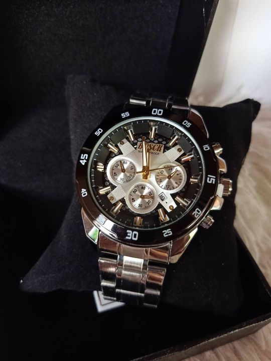 Bosck brand watches have an actual date. authentic product. waterproof analog. suitable for men.