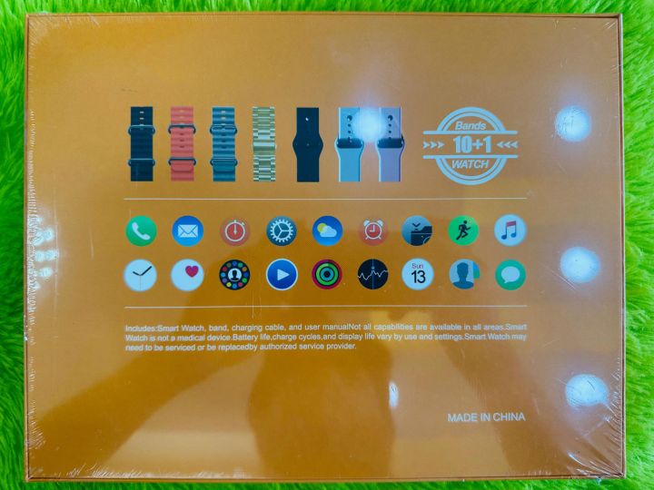 Crown%20M70%20Ultra%202%20Smart%20Watch%20Gold%20Edition%2010%20in%201%20+%20Airpods%20-%20Image%202